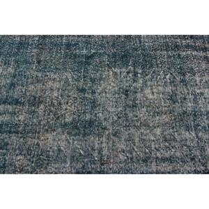 Alfombra Turca Vintage, Alfombra de 3.8x6.2 pies, Alfombra con Acentos Azules y Diseño de Puntos - Product Image 5