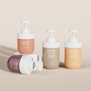 Eco-friendly Empty Plastic Pump Bottle <strong>Dispenser</strong> Refillable Matte Shampoo Soap Bottle for Hotel and Home Bathroom Personal Care - Product Image 5