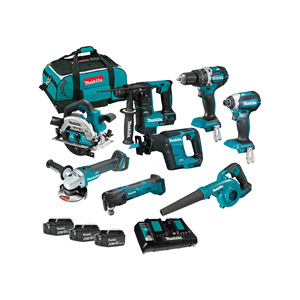 Makita ชุด15-Pc ไร้สายลิเธียมไอออน18V LXT ชุดเครื่องมืออเนกประสงค์พร้อมแบตเตอรี่เจาะสว่านกระแทก