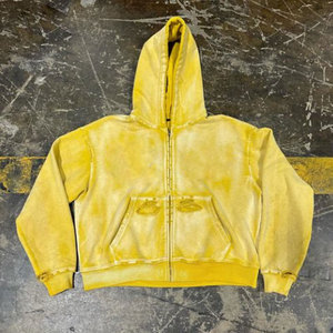 Poids lourd hommes broderie Boxy épais coton sweats à capuche vêtements fabricants essentiels 500 Gsm personnalisé sweats à capuche surdimensionnés - Product Image 2