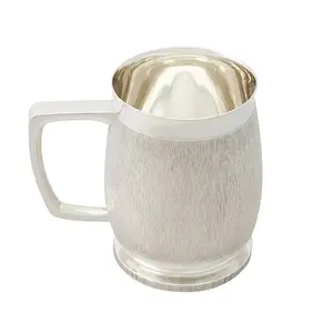 Tasse ronde en acier inoxydable avec design simple et poli miroir Parfait pour le plaisir du café et du thé Élégant et durable Drink Ware - Product Image 4
