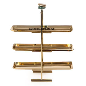 Bandeja de chocolate de metal de tres niveles con forma rectangular, plato de chocolate hecho a mano, bandeja de chocolate nueva con estilo clásico - Product Image 1