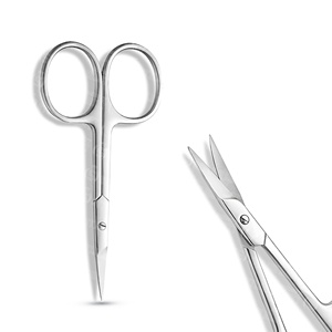 Ciseaux à cuticules professionnels en acier inoxydable pour manucure et soin des ongles, outil de beauté incurvé et tranchant, vente en gros OEM - Product Image 1