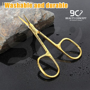 Ciseaux à cuticules de précision en or avec pointes fines, outil de soin des ongles en acier inoxydable de haute précision avec finition dorée élégante - Product Image 5