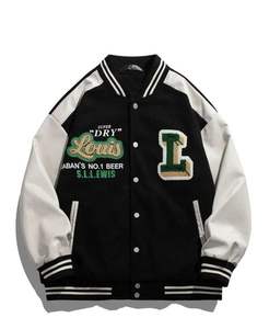 แจ็คเก็ตวาร์ซิตี้สไตล์คลาสสิกสำหรับผู้ชาย ปรับแต่งได้ ผลิตจากผ้าแคนวาสคอตตอน 100% พร้อมแผ่นปะโลโก้ กันน้ำ ระบายอากาศได้ดี แห้งเร็ว บริการ OEM - Product Image 1