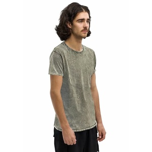 OEM เสื้อยืดสำหรับผู้ชายระบายอากาศได้ดีแห้งเร็วลำลองสีดำคอกลมวินเทจฮิปฮอป - Product Image 2