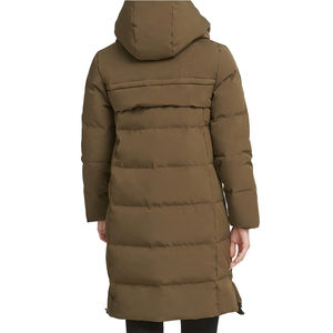 Chaqueta Larga Acolchada de Invierno 2026 para Mujer, Impermeable, de Lona Transpirable, Rellena de Algodón, con Capucha y Logotipo Personalizado - Product Image 4