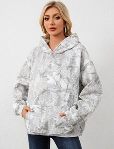 Wholesale Customized Winter <b>Women</b> Oversized Front Hoodie Long Sleeve Pullover OEM Private Label <b>Fleece</b> Direct Factory Supplier - Product Image 2