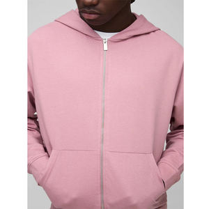 Streetwear personnalisé 100% coton survêtement pour homme avec fermeture éclair et poches latérales anti-froissement anti-boulochage hip hop ensemble 2 pièces pour homme - Product Image 6