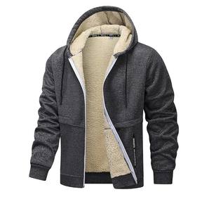 <b>Men</b> Winter <b>Sherpa</b> <b>Lined</b> <b>Hoodie</b> Zip Up Sweatshirt Warm Fleece Jacket - Product Image 3