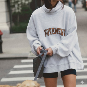 Sudadera de cuello falso personalizada, Sudadera de cuello alto, sudadera con logotipo bordado estampado, sudadera de gran tamaño para mujer - Product Image 4