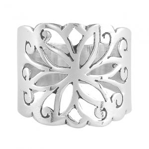 Anillo de plata 925 para hombre y mujer, auténtica plata de ley pura 925, hecho a mano, auténtico anillo de corte jaali bohemio, vermeil de eternidad - Product Image 2