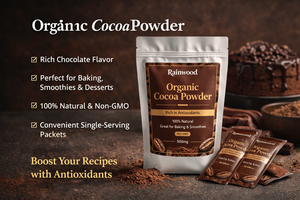 Poudre de cacao Rainwood OEM personnalisée, supplément de poudre de chocolat au cacao, poudre de cacao alcalinisée pure - Product Image 2