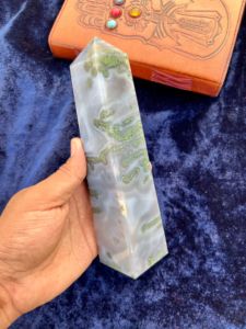 ไม้ควอทซ์สีเขียวธรรมชาติสำหรับตกแต่งบ้านเสาฮวงจุ้ย - Product Image 4