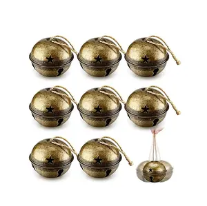 Metallo campane di natale forniture a basso MOQ alto richiesto ornamenti di natale campana per la decorazione dell'albero del giardino