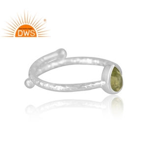 Latest Selling 925 Sterling Selling Natural Peridot Gemstone Ring Custom Jewelry For Women Gift For Her - Product Image 4