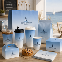 AT PACK Fournisseur Unique d'Emballages pour Café : Gobelets en Papier Dégradé Personnalisés, Sacs à Café, Boîtes, Serviettes et Fournitures de Café à Emporter