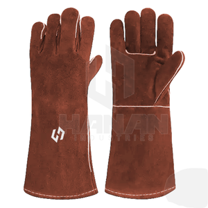 ถุงมือเชื่อมหนังทนความร้อนสำหรับช่างเชื่อมมืออาชีพ - Product Image 1