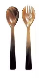 Petite cuillère en corne de buffle de qualité supérieure avec un ensemble mignon pour le prix du dîner par l'artisanat du croissant - Product Image 3