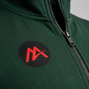 Conjunto Deportivo para Hombre en Verde Oscuro, Chaqueta Deportiva con Cierre Completo, Pantalones Jogger con Franjas Laterales Doradas, Ropa Deportiva para Entrenamiento, Gimnasio, Running y Fitness - Product Image 6