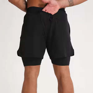 Custom High Street Solid Hombres Fitness Workout Shorts Transpirable Secado rápido Cierre de cordón - Product Image 3