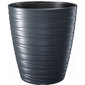 Fioriera in plastica Maze 68L con serbatoio, colore antracite, 47,5 (lunghezza) x 47,5 (larghezza) x 52,3 (altezza) cm - Product Image 1