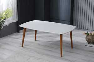 Modern Convertible Black Glossy Surface <b>Coffee</b> <b>Table</b> with Wood <b>Legs</b> MDF Material Living Room Furniture - Product Image 2