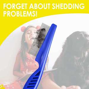 Peigne de toilettage pour animaux de compagnie pliable avec laser, poignée antidérapante en acier inoxydable, léger pour l'entretien quotidien du pelage - Product Image 4