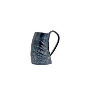 Tasse en corne naturelle avec corne de buffle faite à la main Tasses à boire Viking Bière meilleure pièce et base en bois et longue pièce articles de fête - Product Image 3