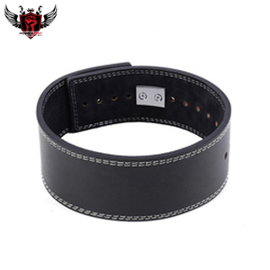 Cowhide Leather Neoprene Heavy Duty Breathable Adjustable Fitness Waist <b>Trainer</b> Belt Gym Body Building <b>Weight</b> Lifting Custom - Product Image 5