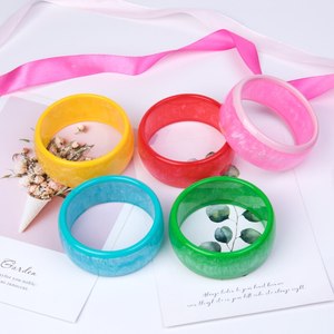 Pulsera de resina del mejor color para mujer, accesorios para mujer, tamaño personalizado, precio barato con venta - Product Image 5