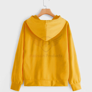 Jersey informal con estampado de cremallera Sudadera con capucha de 100% algodón de manga larga talla grande sudaderas con capucha y sudaderas para mujer - Product Image 2