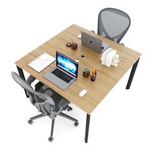 Mesa Ovalada con Tablero de Contrachapado Recubierto de Melamina y Patas de Hierro 120x120cm para 2 Personas HBOV038 - Product Image 1