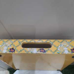 Vente en gros de plateaux en bois MDF personnalisés | Plateaux de service ronds revêtus d'émail | Plateaux décoratifs de cuisine et de salle à manger en résine faite à la main - Product Image 4