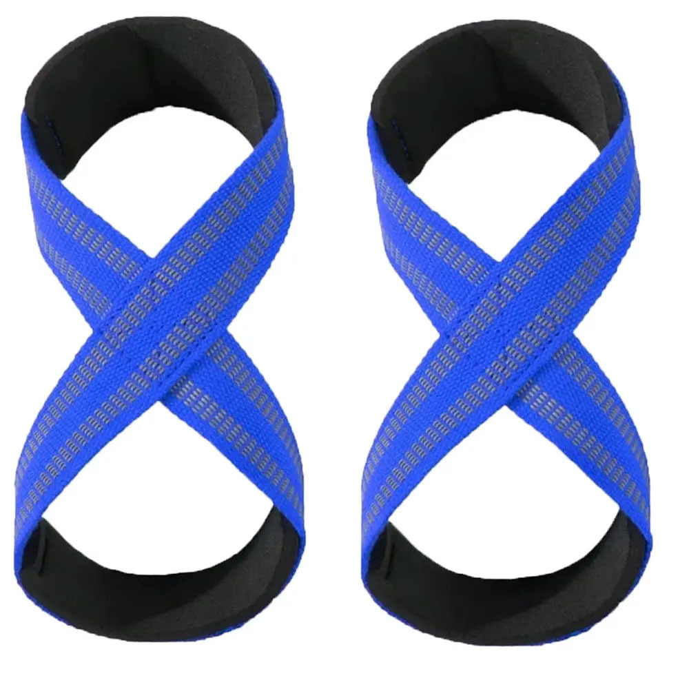 Neoprene Figure 8 Wrist Support Gym Straps for Heavy Lifting