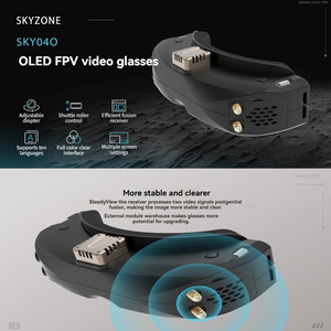 स्काईज़ोन 04o प्रो एफपी गोगल्स दोहरे रिसीवर संलयन एनालॉग ट्रांसमिशन 5.8 घज 48-चैनल स्थिरता 4:<span class=keywords><strong>3</strong></span>/16:9 पहलू अनुपात-6 ~ + <span class=keywords><strong>2</strong></span> - Product Image 2