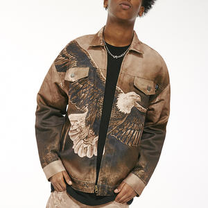 100% algodón francés Terry lavado en blanco chándal Vintage para hombres - Product Image 1