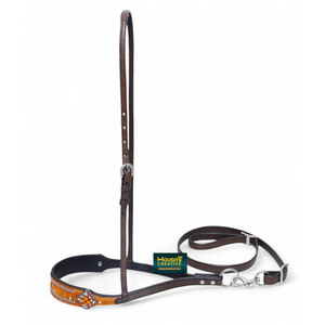 Correa de cuero de vaca de Argentina con lavado ácido para caballo, estilo western, con flequillo y herrajes de acero inoxidable, 1 metro, lista para envío, personalizable. - Product Image 4