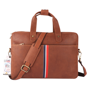 Bolsa para ordenador portátil de cuero genuino delgada de diseño elegante para hombre, alta calidad, gran capacidad, estilo de moda suave y duradero - Product Image 1