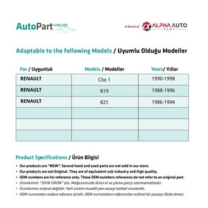 Levier de réglage du siège, 2 pièces pour Renault Clio 1, R19, R21 FD113785-A - Product Image 5