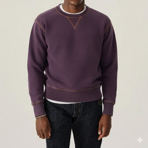 High Quality Cotton Polyester Pullover Acid Washed <b>Sweatshirt</b> for <b>Men</b> Custom OEM Winter Wear with Own Logo for Autumn - Product Image 3