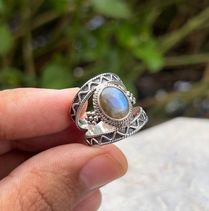 925 Sterling Silver Labradorite <b>Ring</b> Handmade Bohemian Jewelry Birthstone <b>Ring</b> Unique Gift for Women Bulk Manufacturer - Product Image 3