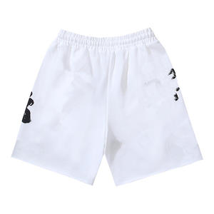 Pantalones cortos deportivos de malla personalizados, pantalones cortos de entrenamiento de gimnasio transpirables para hombres con cordón de cintura elástica, proveedor a granel de fábrica OEM - Product Image 2