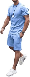 Custom Printed Men's Silk Screen Printing Vintage Distressed Acid Wash Men's Shorts and t Shirt <b>Set</b> - Product Image 6