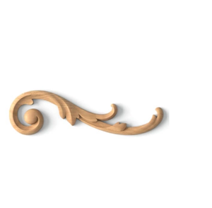 Solid Wood <b>Furniture</b> Legs with Floral Carving Onlays Wood Applique for <b>Kitchen</b> Cabinets & Home Decor - Product Image 5