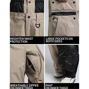 Meilleure vente Pantalon de snowboard Baggy coupe-vent vêtements de ski imperméables Hip Hop coupe ample Hipster Ski neige pantalon respirant - Product Image 5