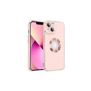 Coque en silicone liquide rose doré de la série SENK Kongo pour iPhone 14, ajustement fin, souple et antichoc - Product Image 1