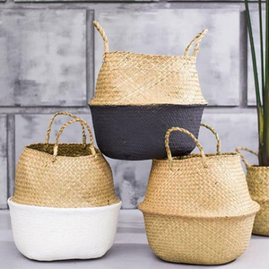 Panier de rangement en jonc de mer rustique, écologique, multifonctionnel, artisanal, couleur personnalisée, design personnalisé, fabricant vietnamien - Product Image 3