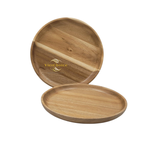 Plato de Madera Maciza con Acabado de Grado Alimenticio para Servir Comida de Forma Segura - Product Image 2