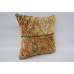 Multicolor Bohemian Wool Patchwork Kantha 12x12 Inch Woven Decorative <b>Pillow</b> with Vintage Pattern - Product Image 2
